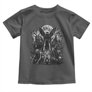 Cryptid Monsters Urban Legends Toddler T Shirt Vintage Dark Folklore Leave Before Dark Graphic