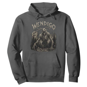 Wendigo Cryptid Monster Hoodie Heavy Metal Dark Fantasy Horror Graphic TS10 Dark Heather Print Your Wear