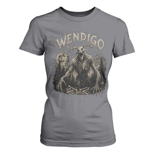 Wendigo Cryptid Monster T Shirt For Women Heavy Metal Dark Fantasy Horror Graphic TS10 Charcoal Print Your Wear