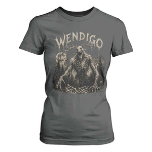 Wendigo Cryptid Monster T Shirt For Women Heavy Metal Dark Fantasy Horror Graphic TS10 Dark Heather Print Your Wear