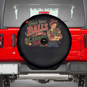 Grab Your Balls Its Canning Season Funny Food Preservation Spare Tire Cover Vintage Retro Country Girl Graphic