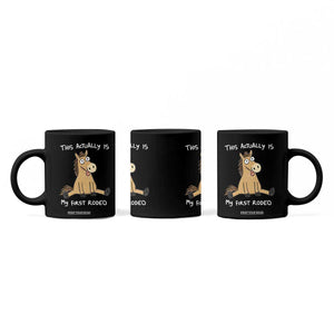 This Actually Is My First Rodeo Funny Silly Horse Coffee Mug 1st Birthday Meme
