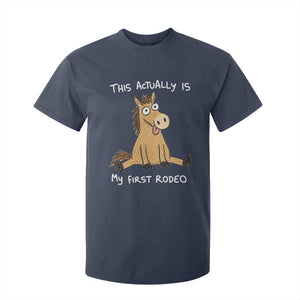 This Actually Is My First Rodeo Funny Silly Horse T Shirt For Kid 1st Birthday Meme