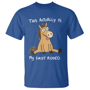 This Actually Is My First Rodeo Funny Silly Horse T Shirt 1st Birthday Meme