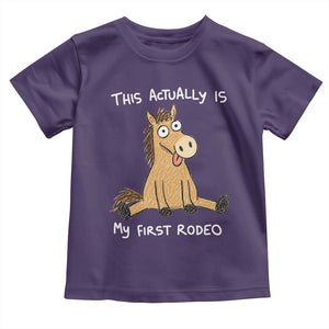 This Actually Is My First Rodeo Funny Silly Horse Toddler T Shirt 1st Birthday Meme