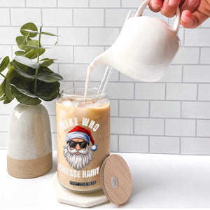 Funny Santa Jokes Glass Can Mike Who Chesse Hairy Inappropriate Adult Humor Christmas TS10 Print Your Wear