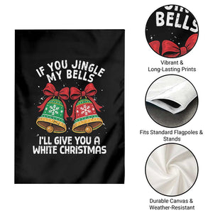 Jingle Bell Christmas Garden Flag Funny Naughty White Elephant Gag Gift Exchange TS10 Print Your Wear