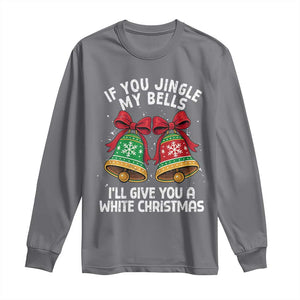 Jingle Bell Christmas Long Sleeve Shirt Funny Naughty White Elephant Gag Gift Exchange TS10 Charcoal Print Your Wear