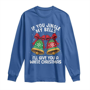 Jingle Bell Christmas Long Sleeve Shirt Funny Naughty White Elephant Gag Gift Exchange TS10 Royal Blue Print Your Wear