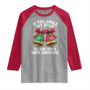 Jingle Bell Christmas Raglan Shirt Funny Naughty White Elephant Gag Gift Exchange TS10 Sport Gray Red Print Your Wear