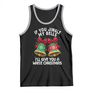 Jingle Bell Christmas Tank Top Funny Naughty White Elephant Gag Gift Exchange TS10 Black Athletic Heather Print Your Wear