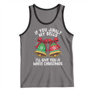 Jingle Bell Christmas Tank Top Funny Naughty White Elephant Gag Gift Exchange TS10 Deep Heather Black Print Your Wear