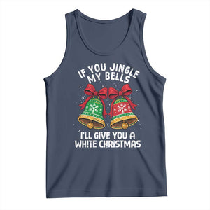Jingle Bell Christmas Tank Top Funny Naughty White Elephant Gag Gift Exchange TS10 Navy Print Your Wear