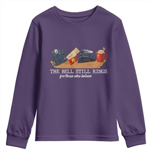 Believe Polar Express Youth Sweatshirt The Bell Still Rings For Those Who Still Truly Believe TS10 Purple Print Your Wear