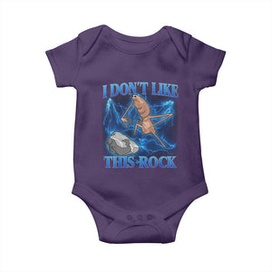 Marcus The Worm Meme Baby Onesie I Don't Like This Rock Bootleg TS10 Purple Print Your Wear