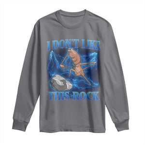 Marcus The Worm Meme Long Sleeve Shirt I Don't Like This Rock Bootleg TS10 Charcoal Print Your Wear