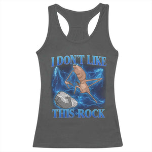 Marcus The Worm Meme Racerback Tank Top I Don't Like This Rock Bootleg TS10 Dark Heather Print Your Wear