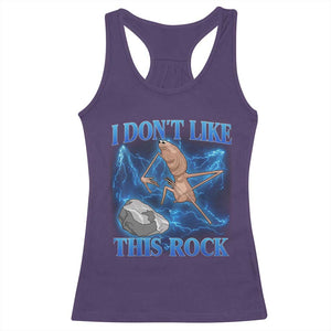 Marcus The Worm Meme Racerback Tank Top I Don't Like This Rock Bootleg TS10 Purple Print Your Wear