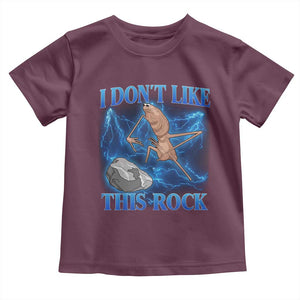 Marcus The Worm Meme Toddler T Shirt I Don't Like This Rock Bootleg TS10 Maroon Print Your Wear