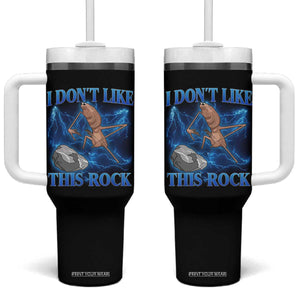 Marcus The Worm Meme Tumbler With Handle I Don't Like This Rock Bootleg TS10 One Size: 40 oz Black Print Your Wear