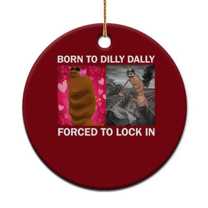 Marcus The Worm Meme Ceramic Ornament Born To Dilly Dally Forced To Lock In Funny Cute Brainrot TS10 1pc Red Print Your Wear