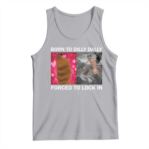 Marcus The Worm Meme Tank Top Born To Dilly Dally Forced To Lock In Funny Cute Brainrot TS10 Athletic Heather Print Your Wear