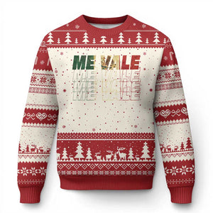 Me Vale Mexican Flag Ugly Christmas Sweater Sarcastic Saying Latino Spanish Slang TS10 Beige Red Print Your Wear