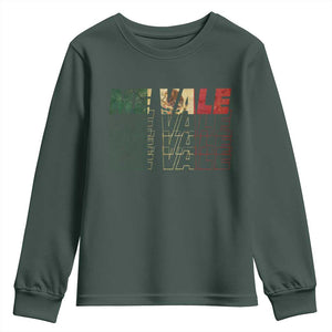 Me Vale Mexican Flag Youth Sweatshirt Sarcastic Saying Latino Spanish Slang TS10 Dark Forest Green Print Your Wear