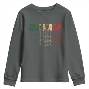 Me Vale Mexican Flag Youth Sweatshirt Sarcastic Saying Latino Spanish Slang TS10 Dark Heather Print Your Wear