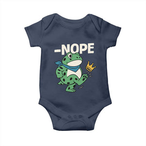 No Kings in America Portland Frog Baby Onesie Funny Political Meme TS10 Navy Print Your Wear