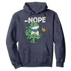 No Kings in America Portland Frog Hoodie Funny Political Meme TS10 Navy Print Your Wear