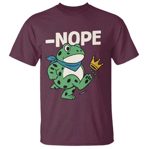 No Kings in America Portland Frog T Shirt Funny Political Meme TS10 Maroon Print Your Wear