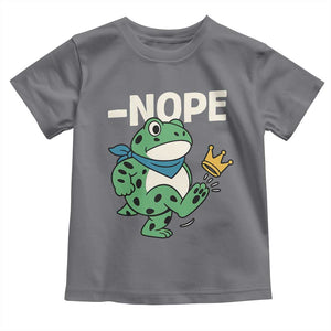 No Kings in America Portland Frog Toddler T Shirt Funny Political Meme TS10 Charcoal Print Your Wear