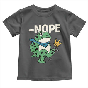 No Kings in America Portland Frog Toddler T Shirt Funny Political Meme TS10 Dark Heather Print Your Wear