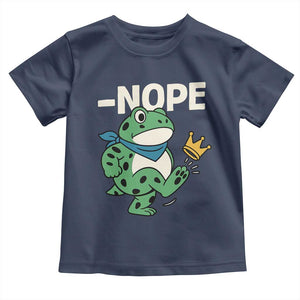 No Kings in America Portland Frog Toddler T Shirt Funny Political Meme TS10 Navy Print Your Wear