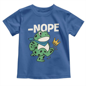 No Kings in America Portland Frog Toddler T Shirt Funny Political Meme TS10 Royal Blue Print Your Wear