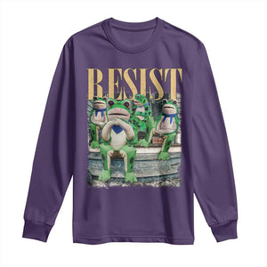 Portland Frog Resist Protest Long Sleeve Shirt 80s Frogs Deportation Resistance TS10 Purple Print Your Wear