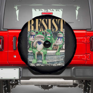 Portland Frog Resist Protest Spare Tire Cover 80s Frogs Deportation Resistance TS10 Black Print Your Wear