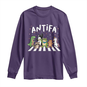 Resist Frog Protest Long Sleeve Shirt Antifa Inflatable Costume Portland Frog Political Satire TS10 Purple Print Your Wear