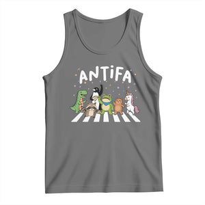 Resist Frog Protest Tank Top Antifa Inflatable Costume Portland Frog Political Satire TS10 Black Heather Print Your Wear