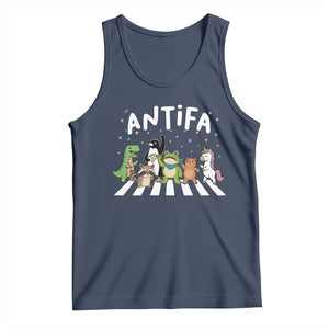 Resist Frog Protest Tank Top Antifa Inflatable Costume Portland Frog Political Satire TS10 Navy Print Your Wear