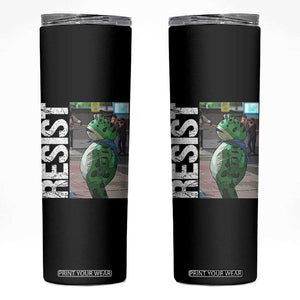 Portland Frog Protest Skinny Tumbler Vintage Activist Resistance TS10 Black Print Your Wear