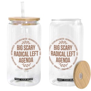 Radical Left Agenda Political Glass Can Equality Justice Climate Rights Liberal Satire TS10 Print Your Wear