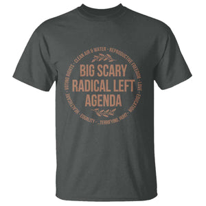 Radical Left Agenda Political T Shirt Equality Justice Climate Rights Liberal Satire TS10 Dark Heather Print Your Wear