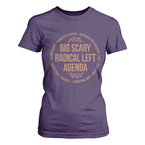 Radical Left Agenda Political T Shirt For Women Equality Justice Climate Rights Liberal Satire TS10 Purple Print Your Wear