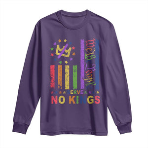 We The People No Kings in America Long Sleeve Shirt Protest LGBTQ+ American Flag TS10 Purple Print Your Wear