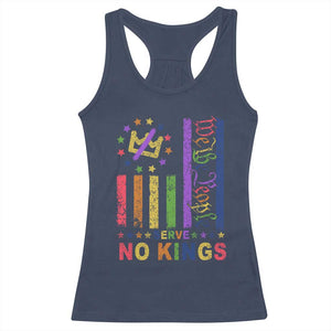 We The People No Kings in America Racerback Tank Top Protest LGBTQ+ American Flag TS10 Navy Print Your Wear