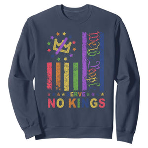 We The People No Kings in America Sweatshirt Protest LGBTQ+ American Flag TS10 Navy Print Your Wear