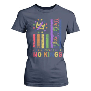We The People No Kings in America T Shirt For Women Protest LGBTQ+ American Flag TS10 Navy Print Your Wear