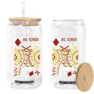 No Kings in America Glass Can Resist Protest Playing Card - Print Your Wear